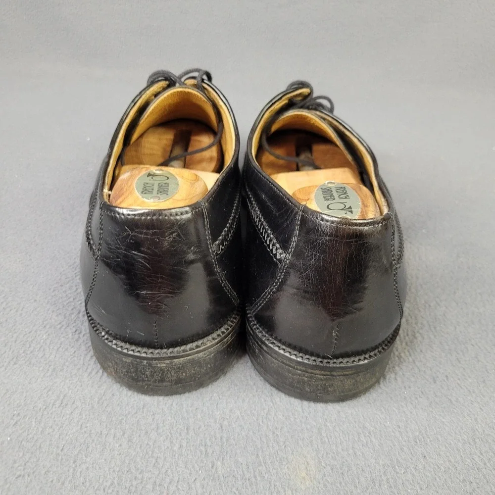 Johnston Murphy Mens Cellini Oxford Black Dress Shoes US 10 M Italy